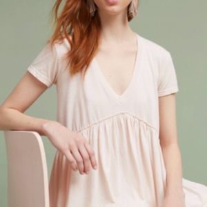 Anthropologie T.La Draped V-neck peplum tee